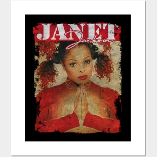 TEXTURE ART- JANET JACKSON RETRO Posters and Art
